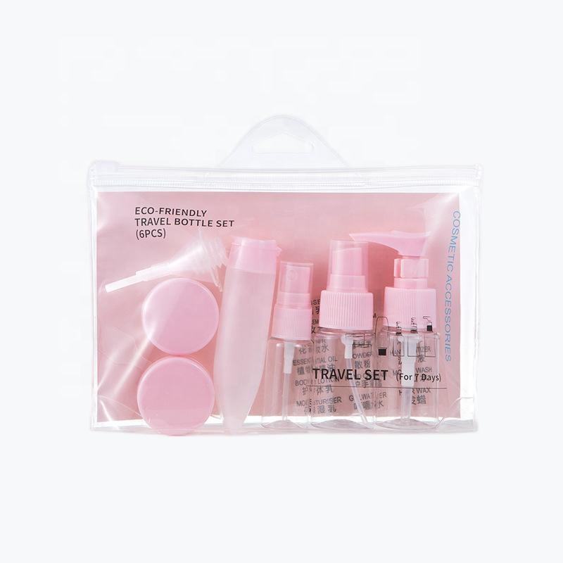 Travel refill bottle sets packaging range